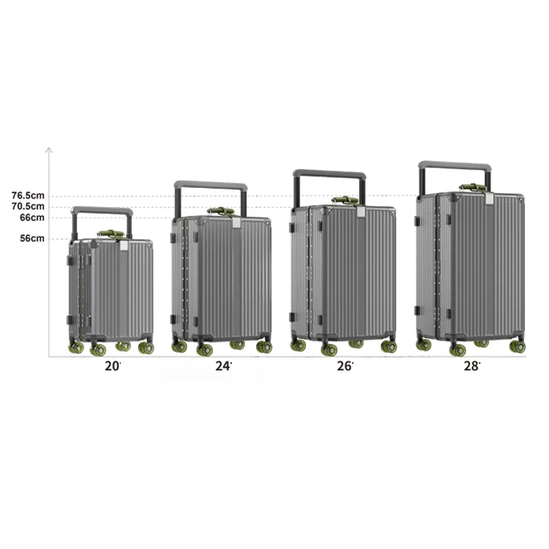 bunnyfly valise large poignée valise de voyage hommes 20 24 bagage à main femmes pc cadre en aluminium boîtier de chariot
