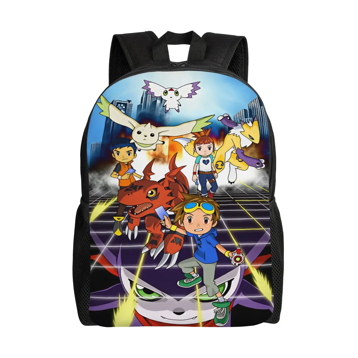 sac à dos digimon, sacs à dos de trekking pour garçons et filles, grands sacs personnalisés pour le lycée, joli sac à dos