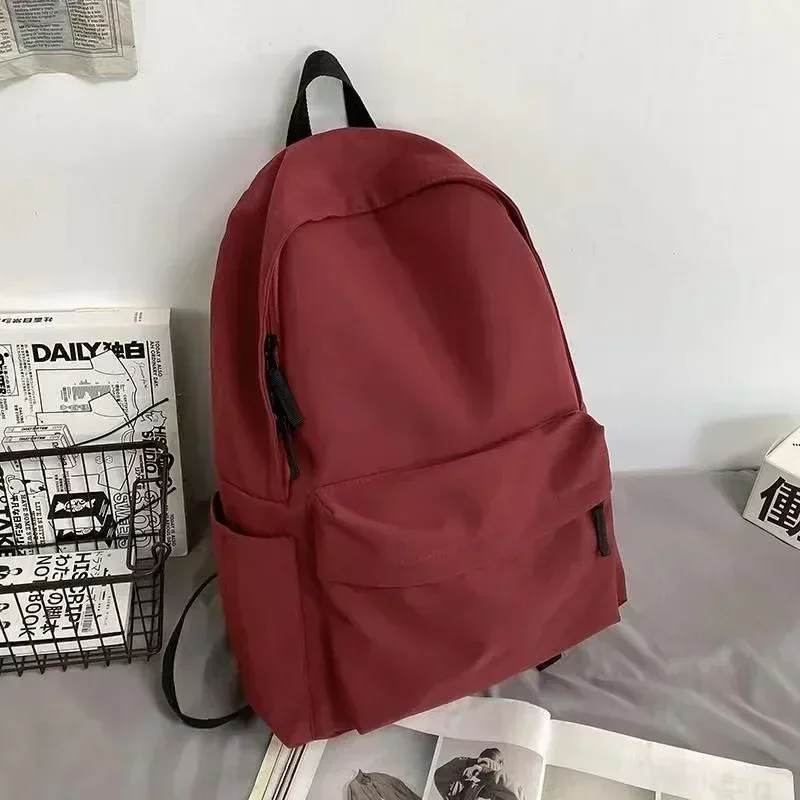 sac à dos polyvalent noir gris blanc rouge, sac de voyage étanche de grande capacité de haute qualité, sac d'ordinateur en nylon lavable unisexe
