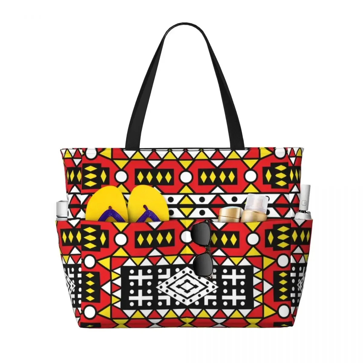 sac fourre-tout personnalisé en tissu kente africain pour femmes, grande capacité, sacs de voyage traditionnels ethniques africains ankara plage salle de sport