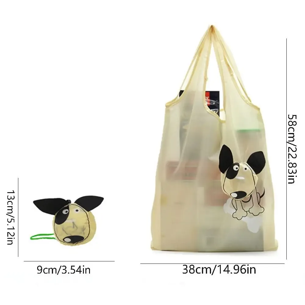 sac fourre-tout portable réutilisable pour chien, sac à soupe, sac de voyage initié, sac à provisions pliable, sacs de rangement, sacs à provisions de dessin animé, nylon