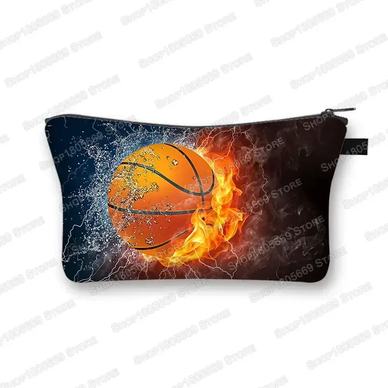 trousse à cosmétiques pour football, baseball, basket-ball, trousse de toilette de loisirs, trousse de maquillage pour femmes, petite pochette pour rouge à lèvres, sacs à cosmétiques