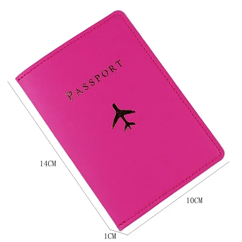 étui de couverture de passeport monochrome pour hommes et femmes, étiquette de bagage, porte-cartes de voyage, étui portefeuille, accessoires de voyage, mode
