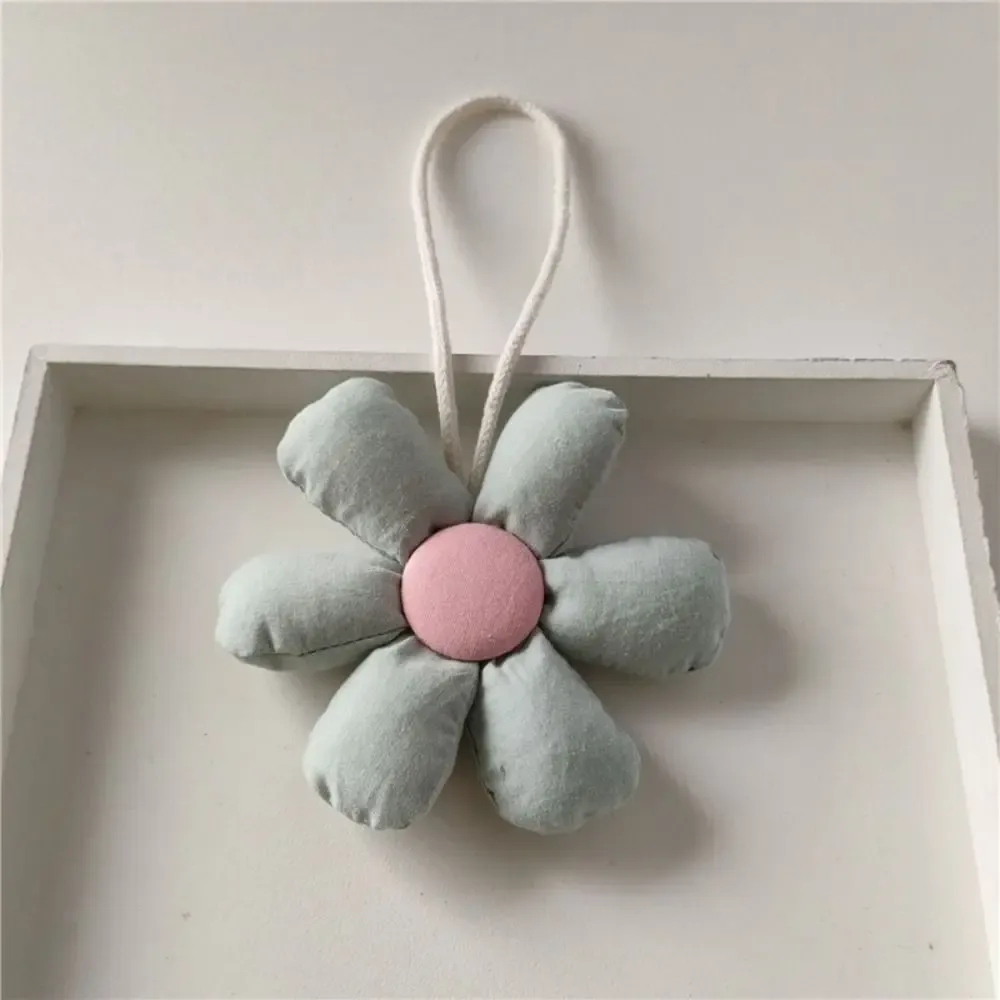 pendentif de sac en tissu à motif floral, breloques pour sac, accessoires assortis, décoration de sac à dos tendance, lanière florale rembourrée de style coréen pour fille.