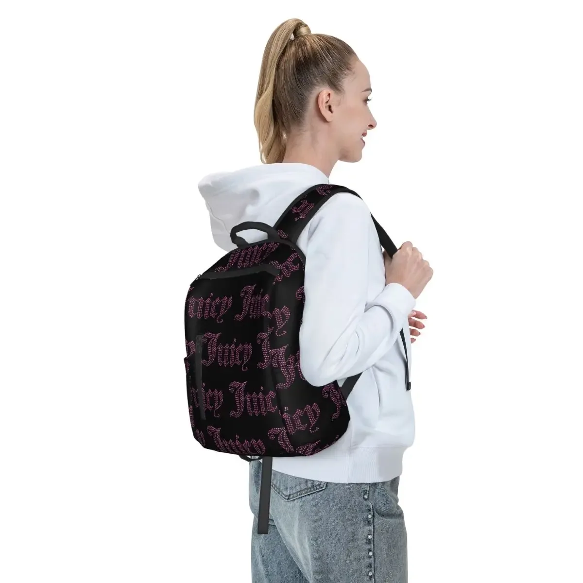 juicy couture sac à dos classique pour étudiants, sac d'école, sac à dos de randonnée, sac à dos de voyage pour hommes et femmes, sac à dos tendance, sacs à bandoulière