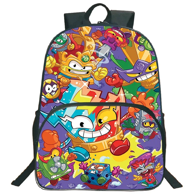 nouveau superthings dessin animé sac à dos 3 pièces ensemble garçons filles cartable sac à bandoulière sac à crayons supthings cartable scolaire voyage mochila