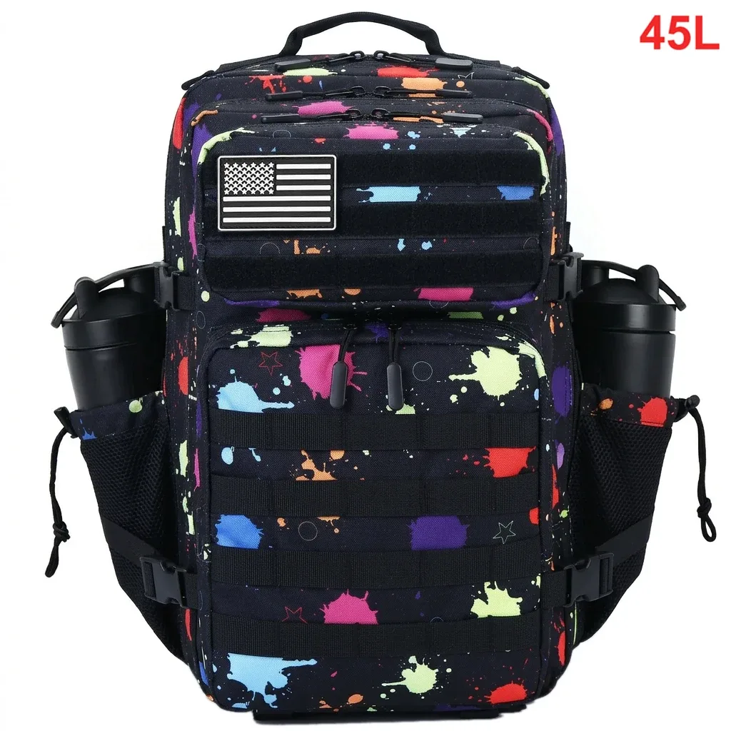 sac dos oxford université camouflage kaki noir bandes velcro ceinture coussin air imperméable usage voyage randonnée camping