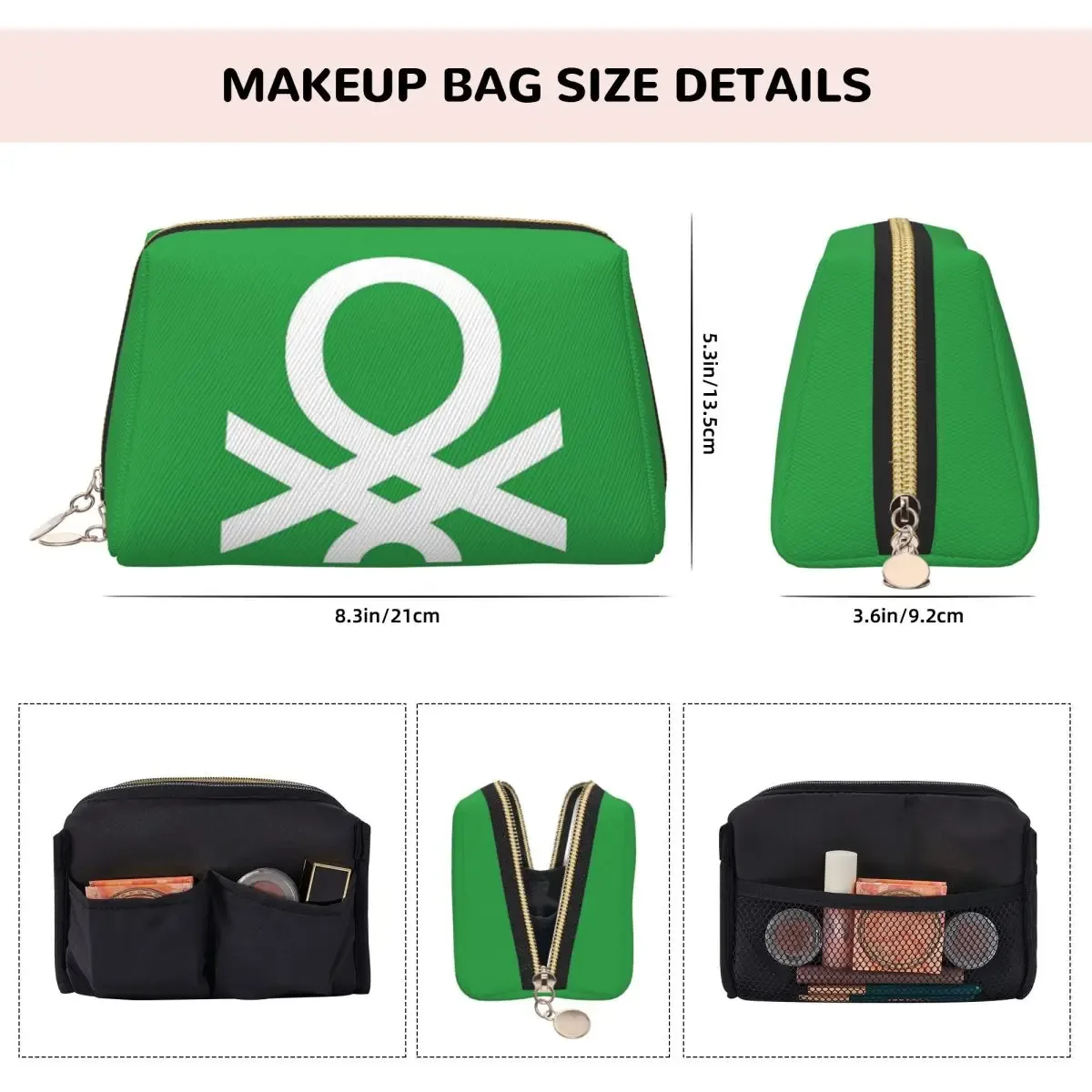 united colors of benetton – sac à cosmétiques pour femmes, pochette de rangement de maquillage de voyage, trousse de rangement de toilette, étui dopp