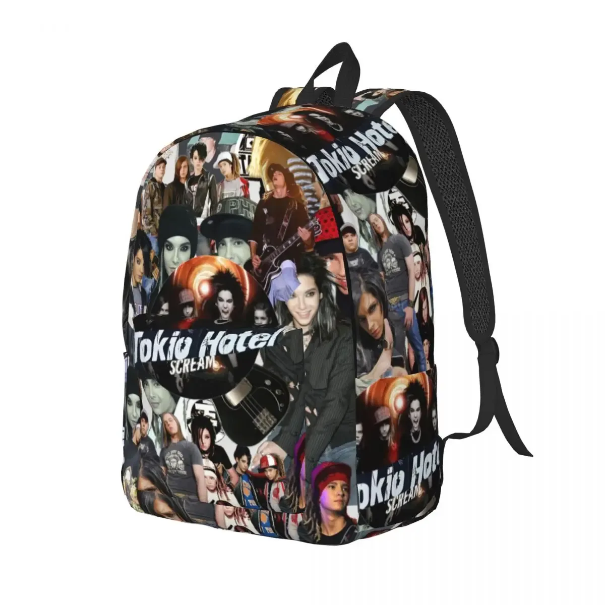 tokio hotel billkaulitz sac à dos pour hommes femmes décontracté étudiant affaires sac à dos rock musique ordinateur portable sac à bandoulière durable