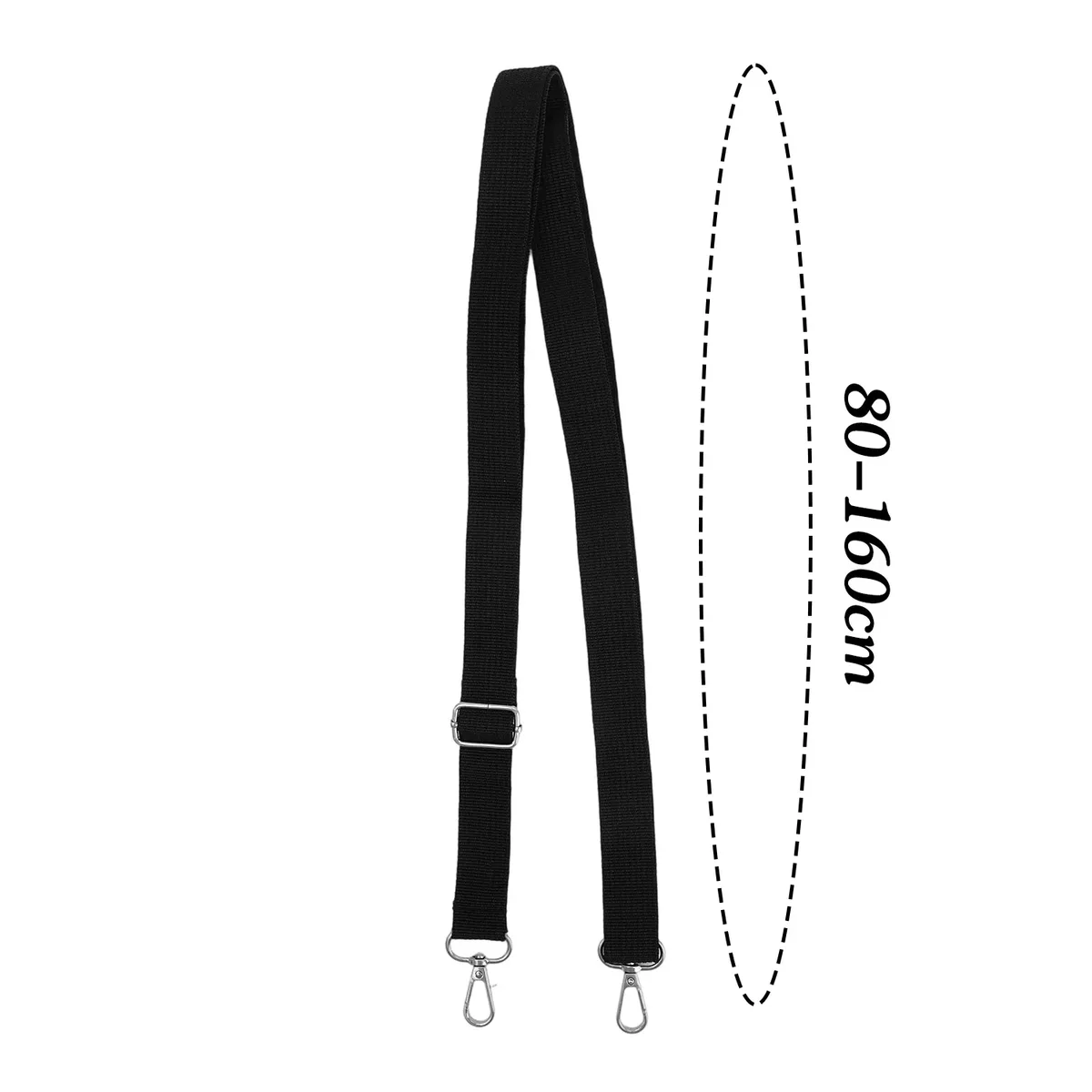 sangle de sac à bandoulière en nylon noir, ceinture détachable de remplacement réglable pour femmes et hommes, sacoches à poignée, ceinture de sac à main