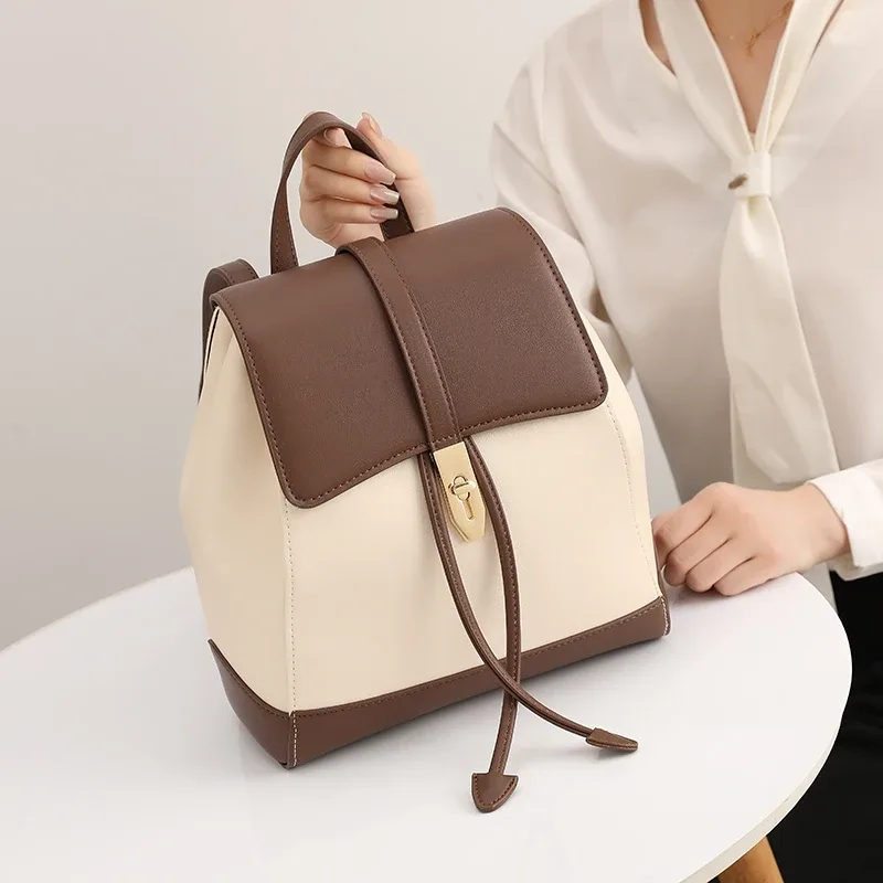 sacs à dos femmes en cuir véritable sac à dos sacs design de mode femme sacs urbains portable sac à main livre-sac esthétique dame sac nouveau