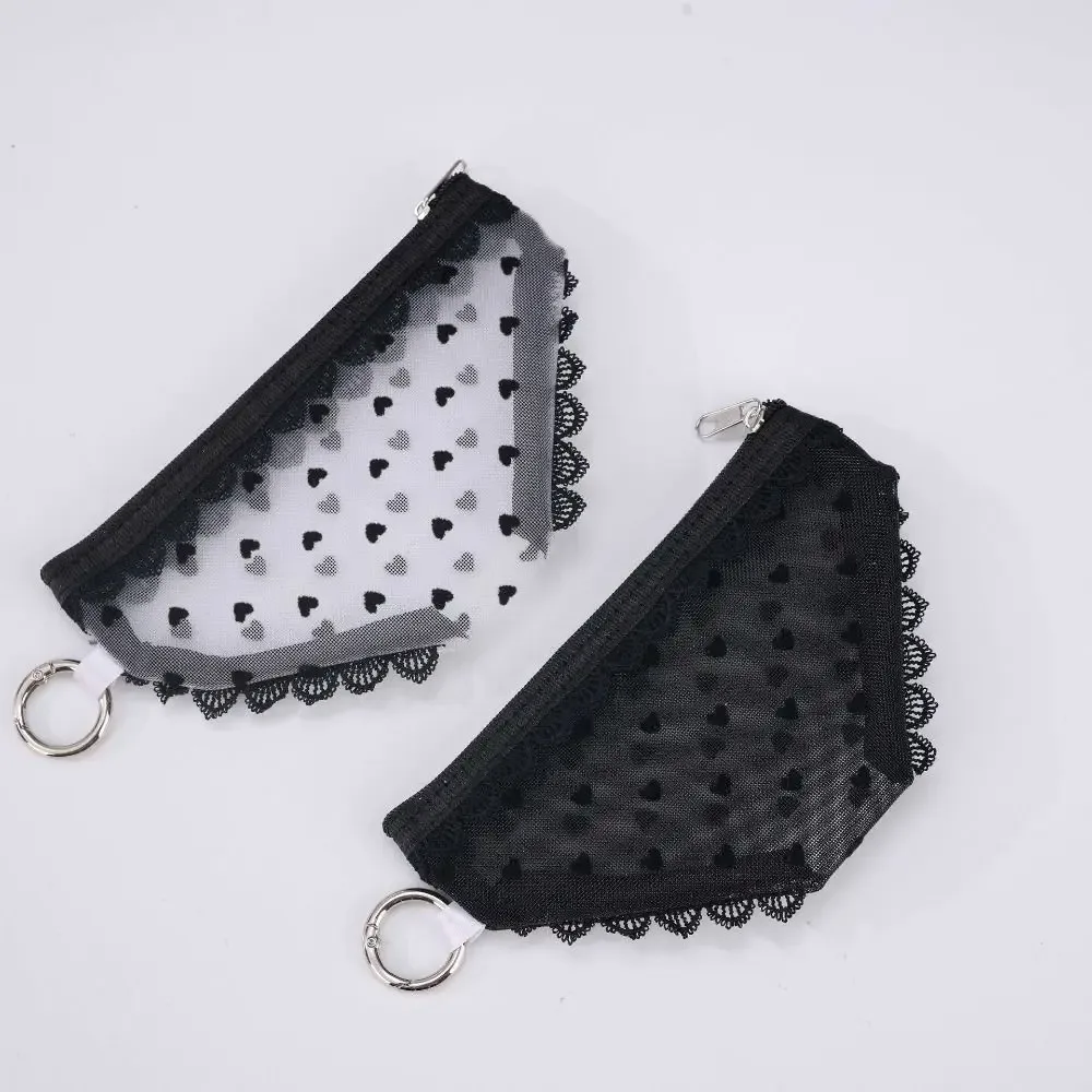 nouvelle trousse de toilette transparente en dentelle en forme de bikini, sac cosmétique en maille y2k, pochette de rangement pour maquillage, voyage et quotidien
