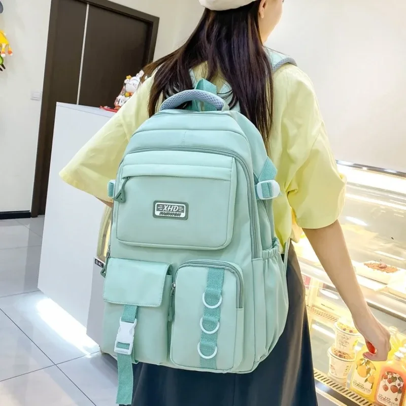 sac à dos multi-poches pour adolescentes, bretelles rembourrées réglables, sac à dos scolaire de grande capacité, pour sac à dos décontracté quotidien