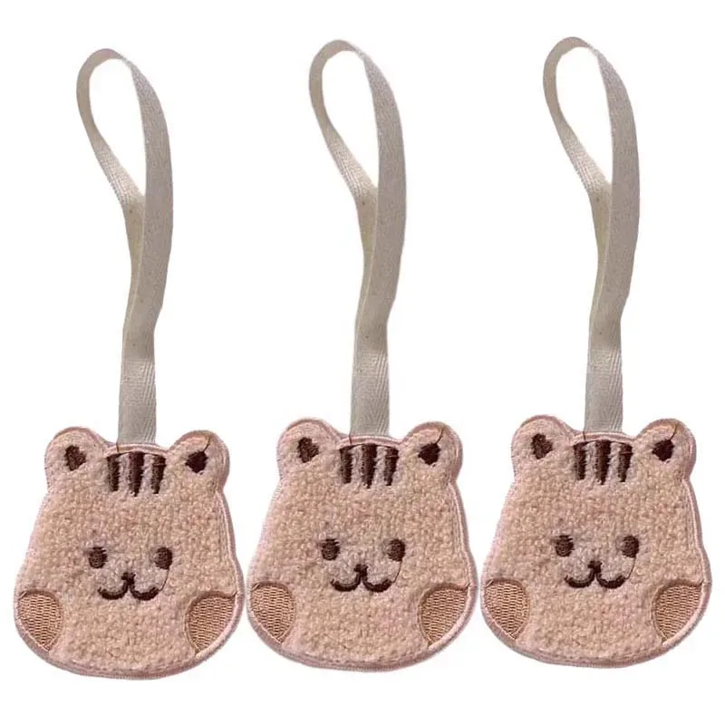 étiquette bagage polyester imprimés animaux beige rose noir voyage enfant identification bagages maternelle accessoires
