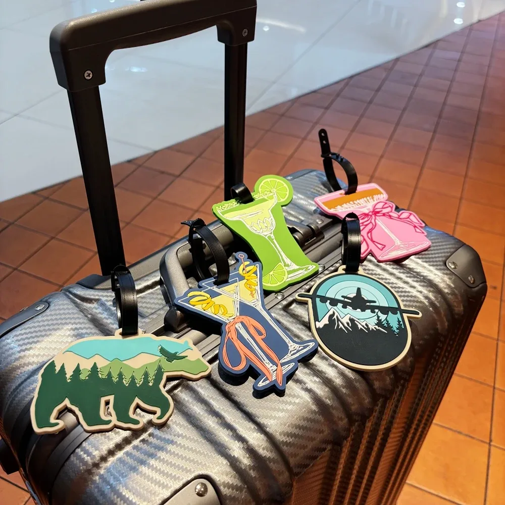 1 pièce étiquette de bagage en forme d'animal sur pied, personnalisable avec nom, pour sac, pendentif, idéal pour la saison des diplômes, pendentif de voyage, cadeau, idée pour bagages d'aéroport