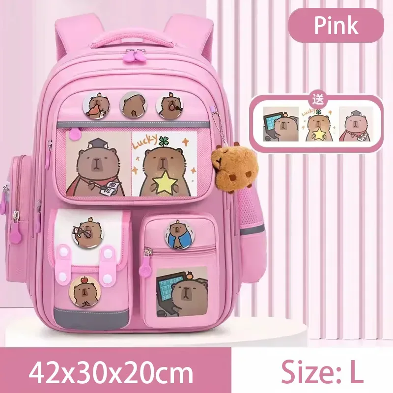 cartable d'étudiant capibara, sac à dos pour enfants de grande capacité. sacs de livres de retour à l'école pour filles et garçons