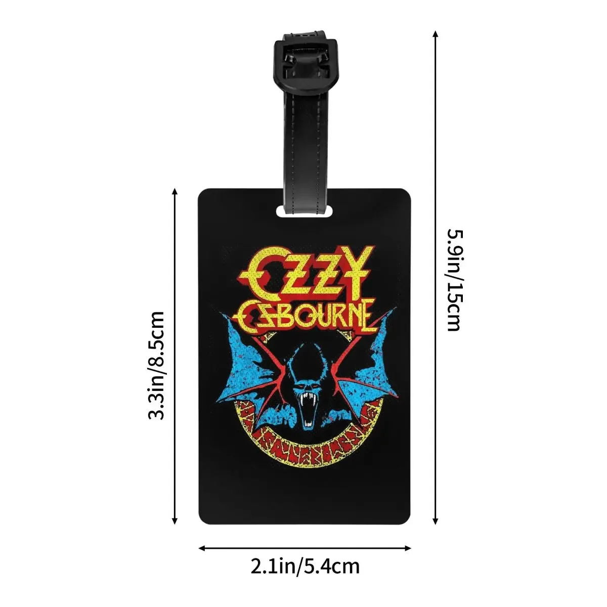 étiquettes à bagages ozzy osbourne rock band heavy metal, accessoires pour valises, étiquette de bagage de voyage, porte-étiquette d'embarquement, porte-nom, adresse