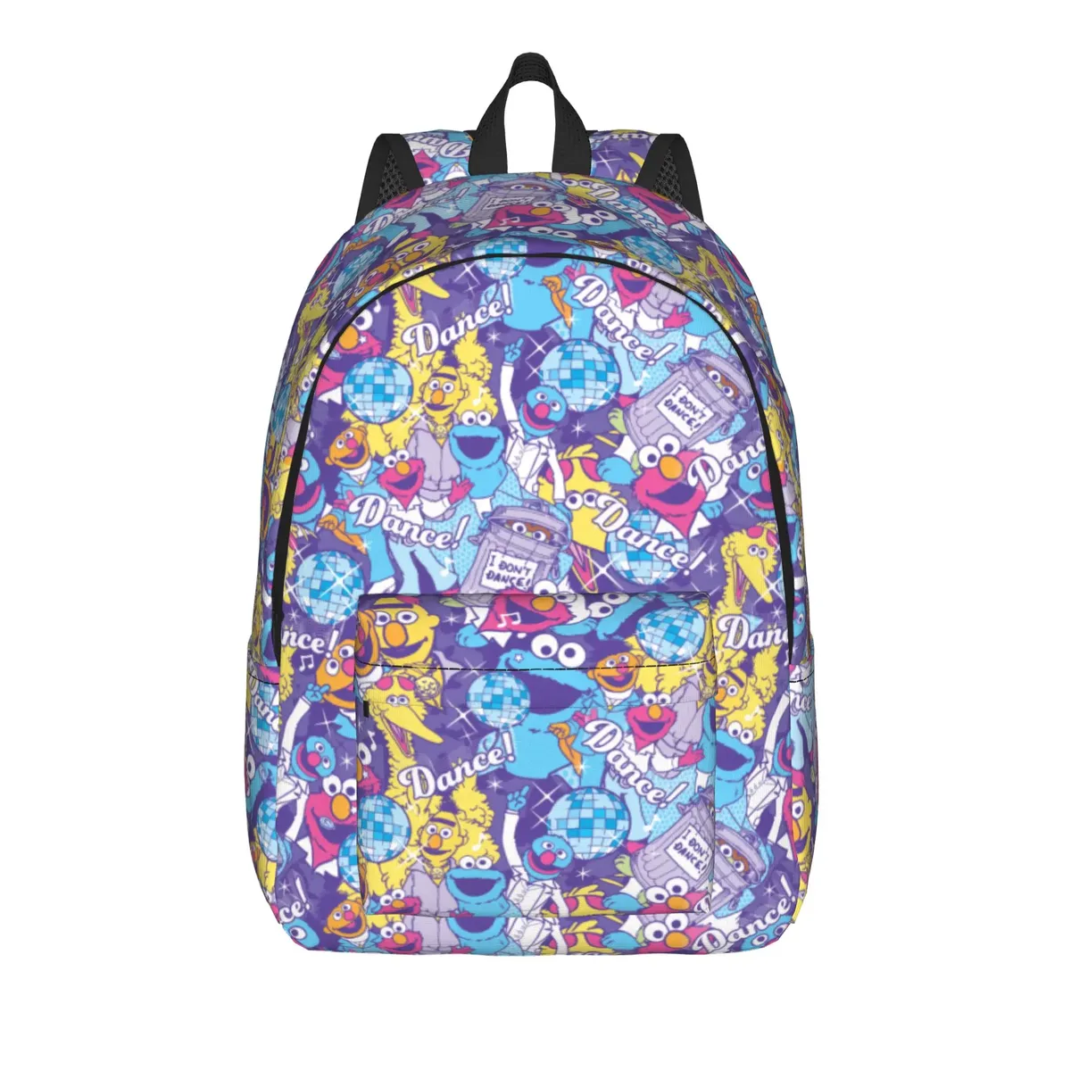 sac à dos décontracté sesames streets, durable, pour le lycée, la randonnée, les voyages, motif de faces cubiques, sac à dos de jour pour hommes et femmes, sacs en toile pour l'université