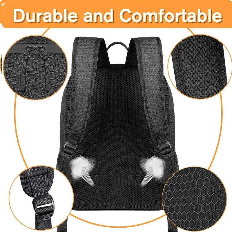 sac à dos de sport multifonctionnel, sac de matériel de football avec compartiment à chaussures indépendant, sacs à dos de voyage légers et imperméables pour l'extérieur