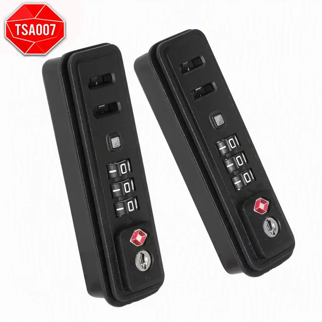 Serrures de valise TSA007 de remplacement, intégrées, à combinaison à 3 chiffres réinitialisable, antivol, pour la sécurité en voyage, 1/2 pièces