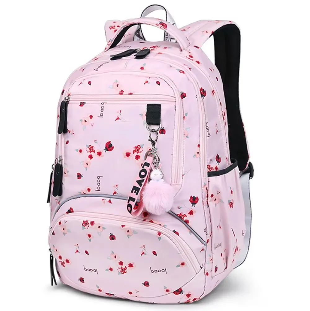 sac à dos imprimé floral pour jeunes filles, sac à dos pour écoliers primaires, fournitures de retour à l'école, sac de livre