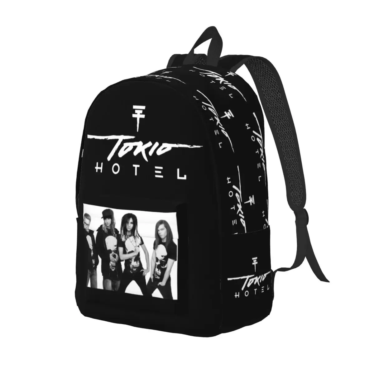 tokio hotel billkaulitz sac à dos pour hommes femmes décontracté étudiant affaires sac à dos rock musique ordinateur portable sac à bandoulière durable