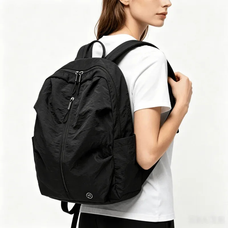 sac à dos en nylon pour femmes, grande capacité, léger, imperméable, sac à dos décontracté de style coréen pour les voyages, l'école, la randonnée, les sports de plein air