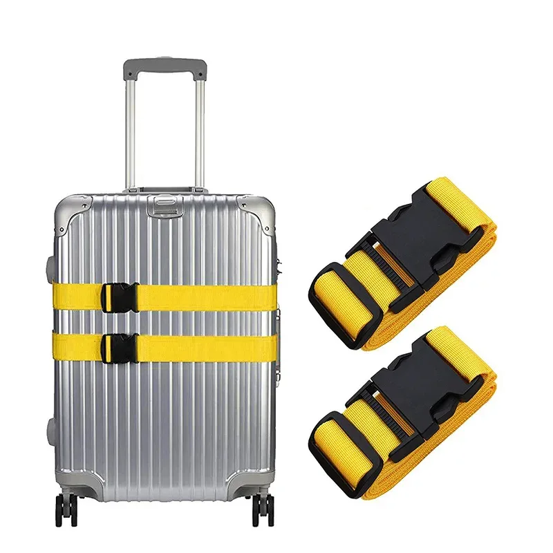 sangle de bagage en nylon réglable, 1 pièce, sangle à boucle pour valise de voyage, accessoires de voyage, emballage de valise, ceinture de sécurité
