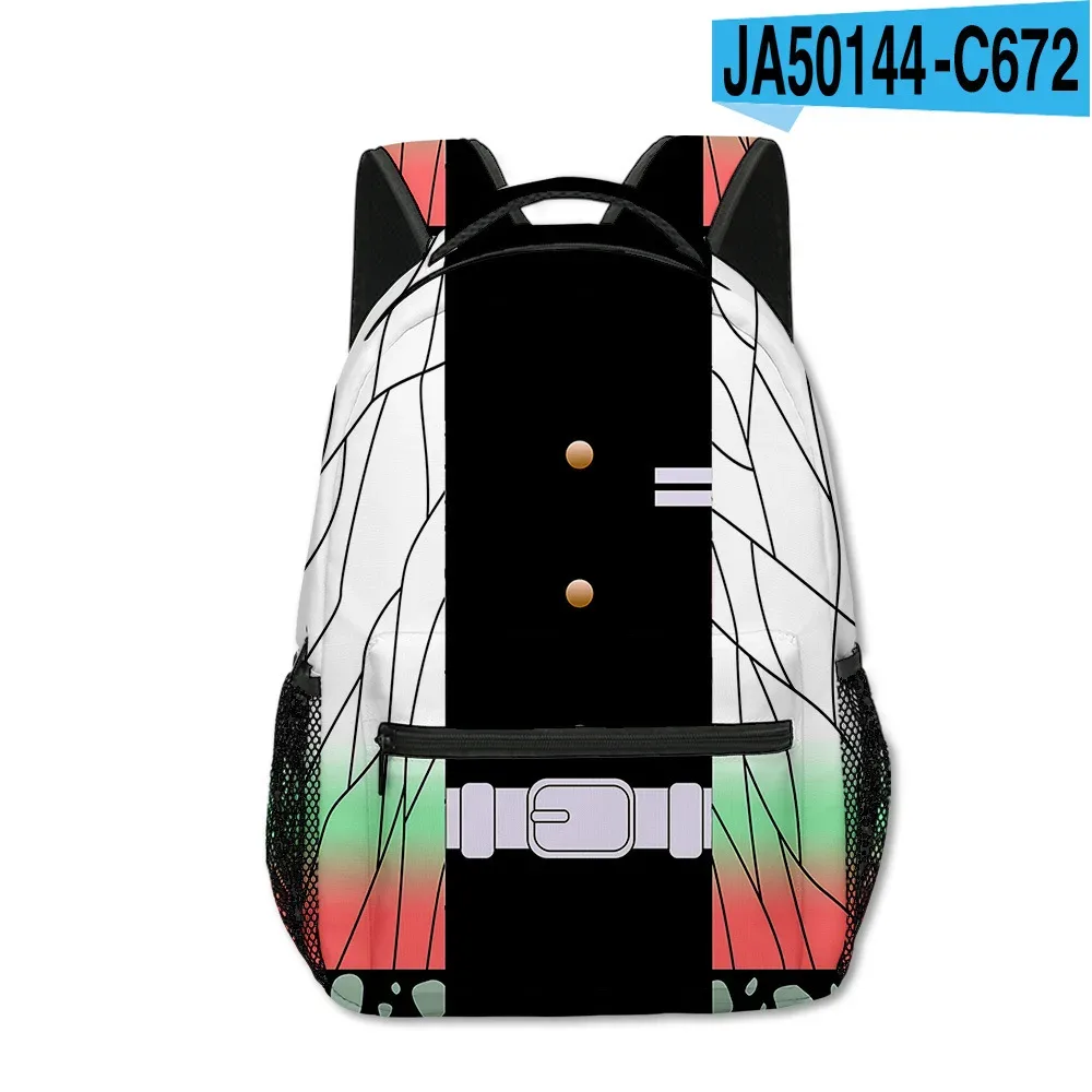 sac dos tissu oxford uni dessin animé géométrique multicouleurs triangles carreaux bandoulière arquée usage voyage