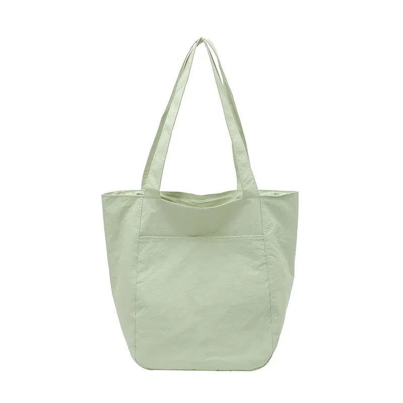sac fourre-tout en coton lavé avec logo personnalisé, grand sac à bandoulière en toile souple, réutilisable, pour le shopping, les sorties quotidiennes, l'école et les voyages