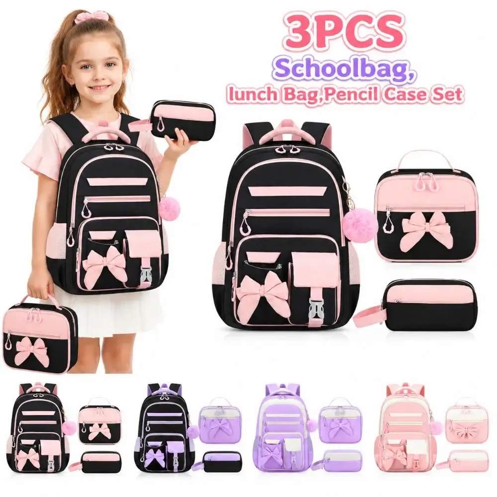 sac dos oxford cloth noir violet blanc scolaire lunch box crayons multipoches isotherme portable adolescents