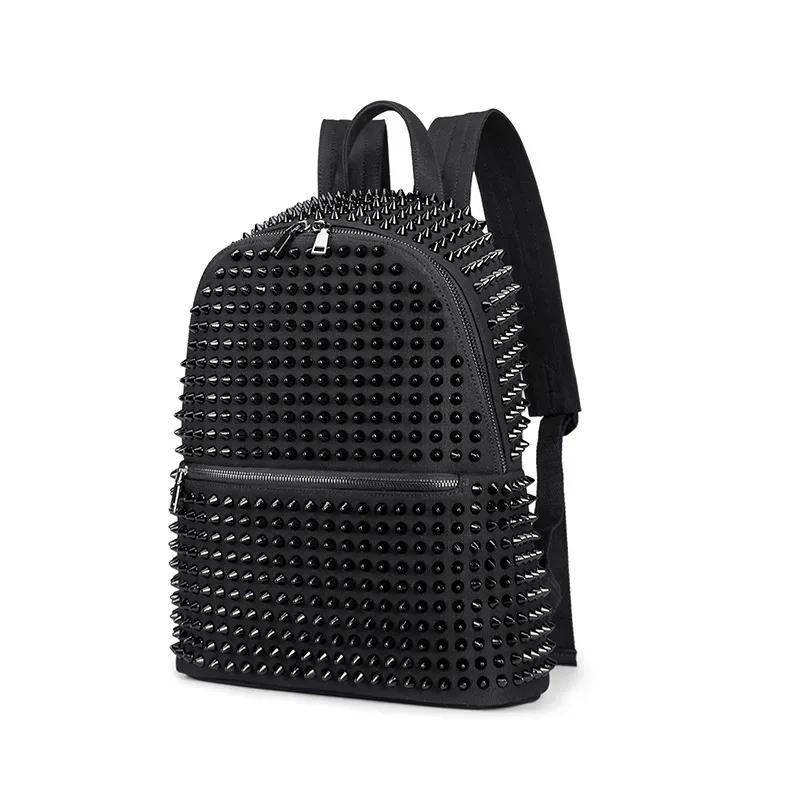 jierotyx – sacs à dos à rivets en cuir souple lavé pour femmes, sacoches d'école pour filles, sacs punk de voyage, fermeture éclair, livraison directe