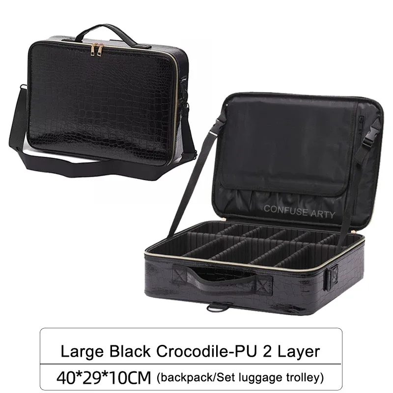 boîte à outils semi-permanente à motif d'ongles, grand multi-distributeur, trousse de maquillage professionnelle, sacs à cosmétiques, nouveauté, 2017