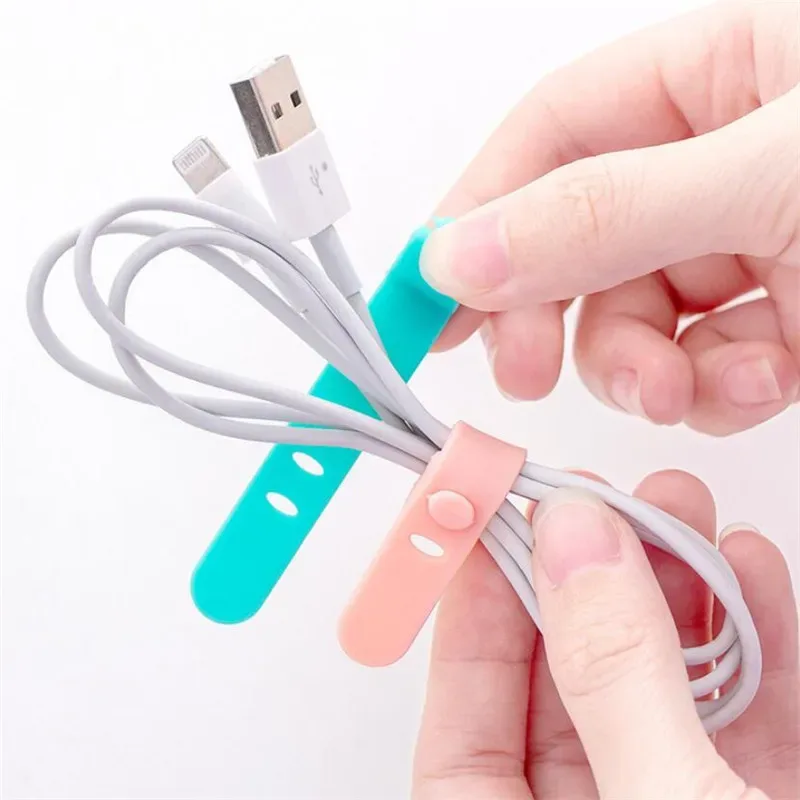 enrouleur de câble en gel de pton, protecteur d'écouteurs, support de téléphone usb, organisateurs de paquets, accessoires de voyage créatifs, 4 pièces/lot