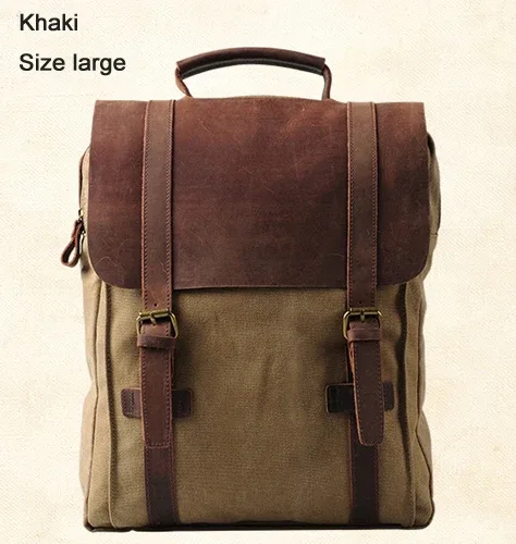 sac à dos homme tendance en cuir, sac à dos militaire en toile, sac à dos homme, sac à dos femme, sac à dos scolaire, sac à dos, mochila