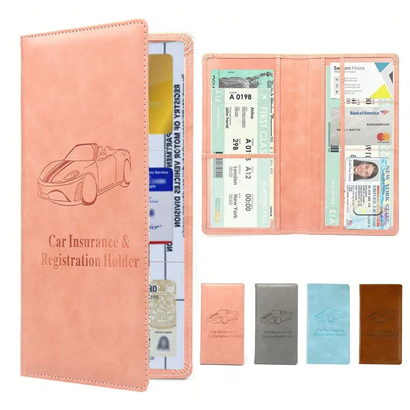 porte-documents de voiture en faux cuir de qualité supérieure/porte-passeport couvre hommes/femmes id avion billet passeport organisateur accessoires de voyage