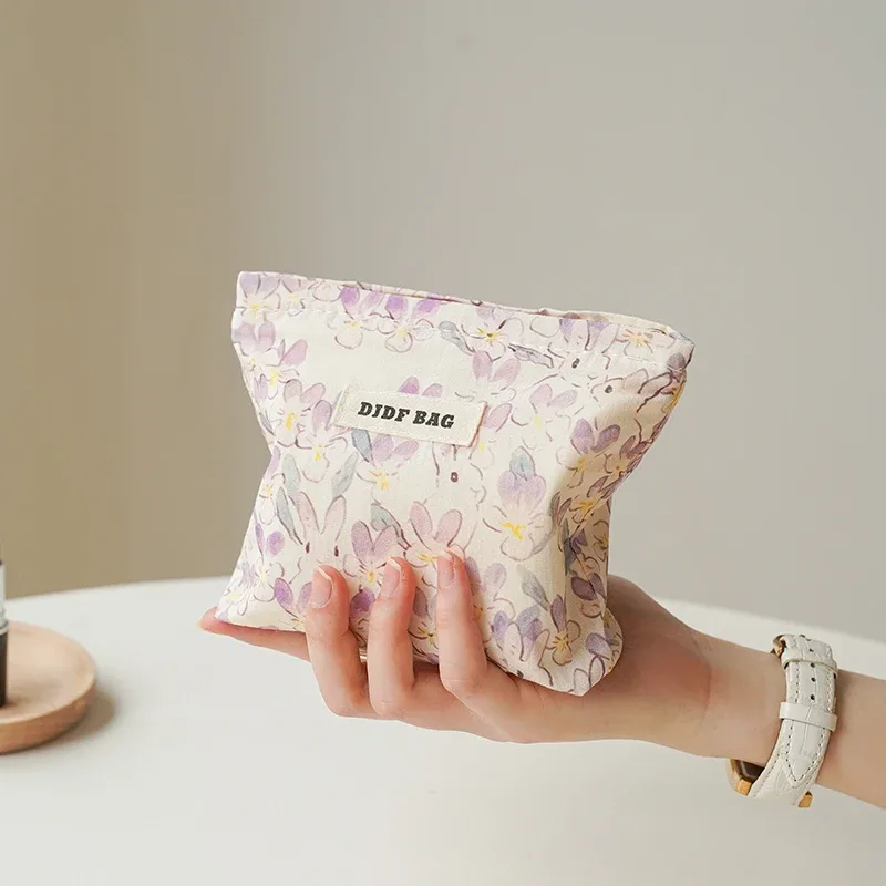 sac à cosmétiques lapin violet pour femme, grande capacité, sac de rangement pour produits de soins de la peau, sac d'agrément de voyage, sac pratique portable