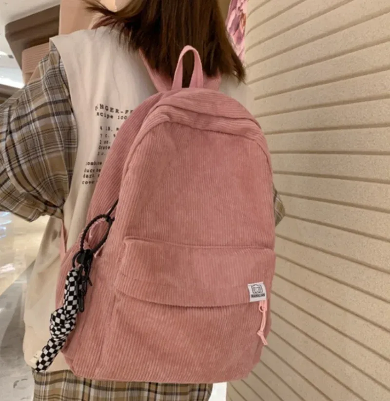 sac à dos personnalisé de grande capacité avec nom personnalisé, sac d'ordinateur de voyage de loisirs pour étudiants, sac en velours côtelé solide pour documents