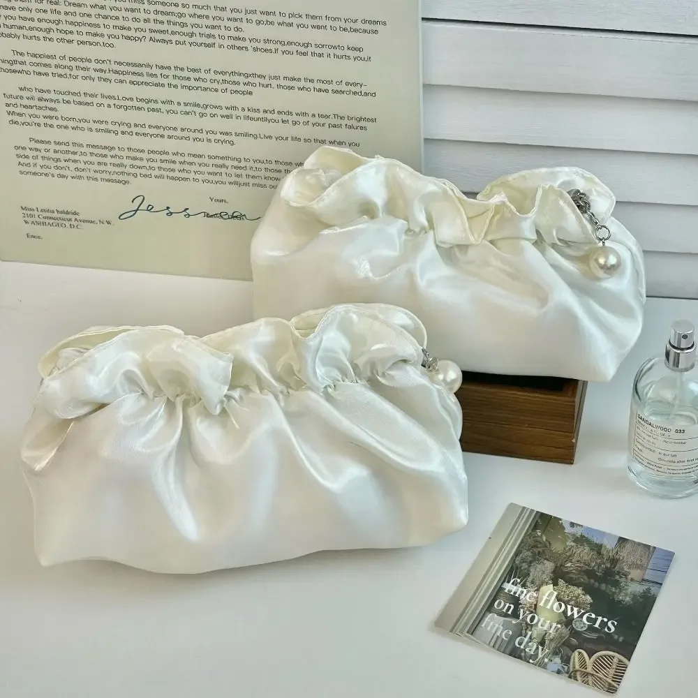 nouveau sac de maquillage nuage grande capacité avec fermeture éclair pochette cosmétique multifonctionnel portable sac de papeterie voyage