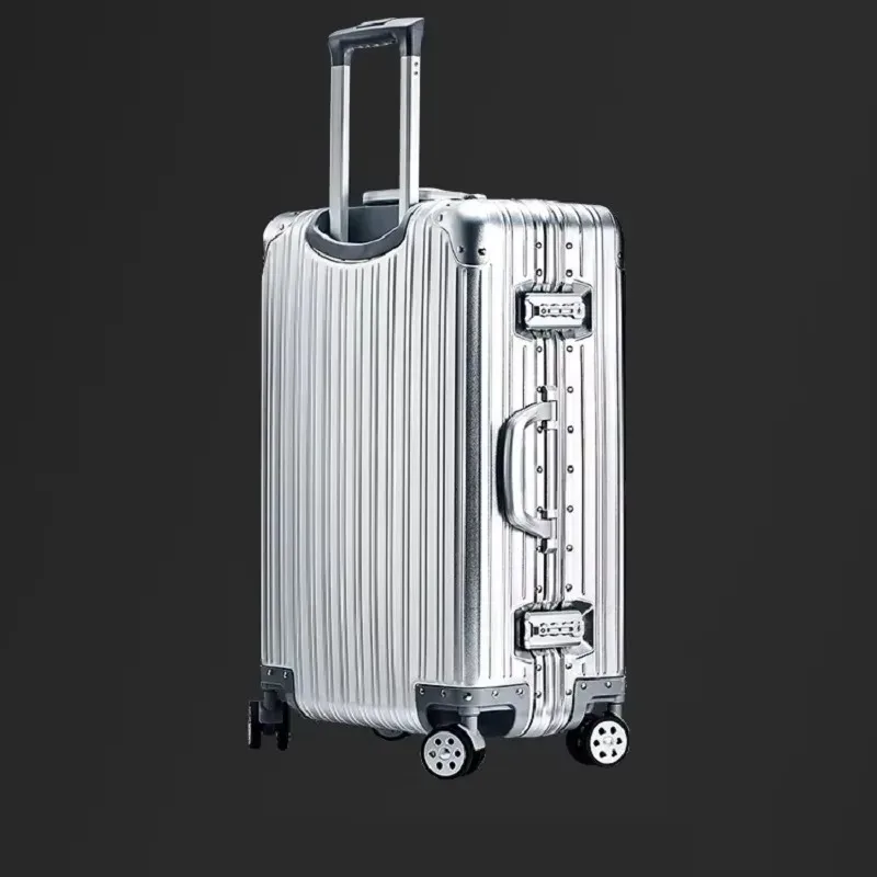 valise de voyage en alliage aluminium-magnésium 20/24/26/29 pouces, valise à roulettes, bagage à main, valise cabine