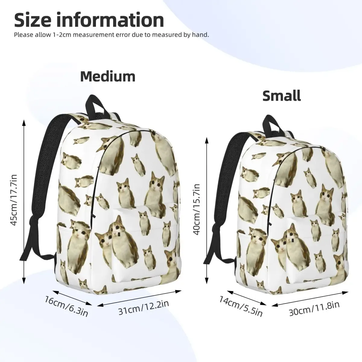 meowl chat hibou drôle cool sac à dos sport étudiant affaires sac à dos pour hommes femmes ordinateur portable sac à bandoulière