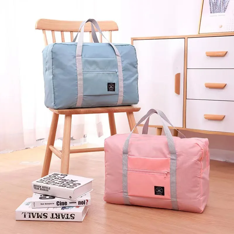 sac à main de voyage, sac à bagages, sac de rangement de voyage, sac d'avion à bandoulière simple de grande capacité, sac pliant étanche pour femmes