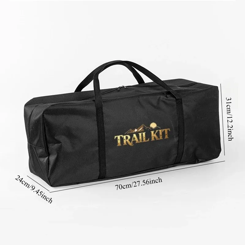 sac de rangement extérieur extra-large en tissu oxford avec doubles poignées, idéal pour le matériel de camping, l'équipement de pêche et les bagages de voyage
