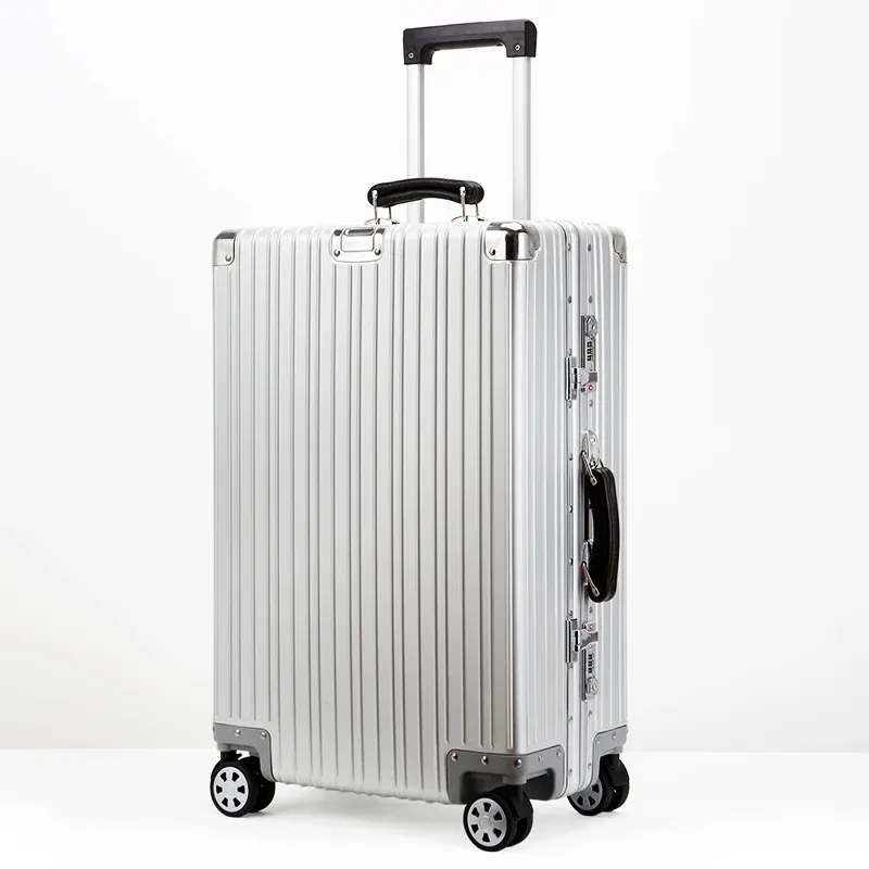 valise rétro en alliage d'aluminium et de magnésium, bagage roulant de haute qualité, boîtier de chariot 20/24/26/29 pouces, sac de voyage d'embarquement à main