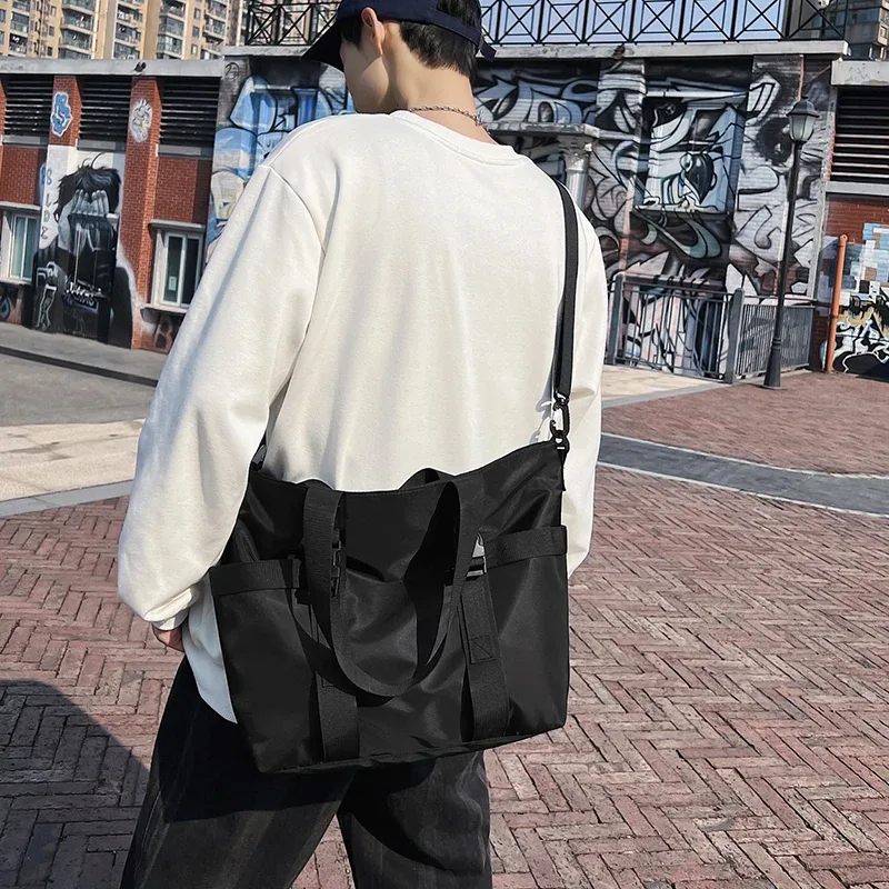 hocodo imperméable femmes voyage sac à main grande capacité dames sac de messager couleur unie femme bandoulière en nylon sac à bandoulière femmes