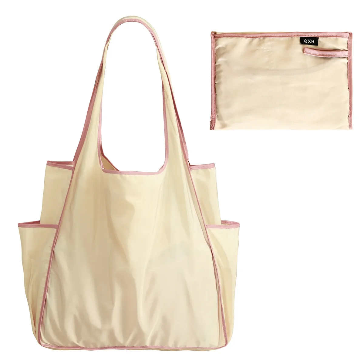 sac de courses portable écologique, sac de rangement de grande capacité, sac à bandoulière étanche, sac de courses pliable pour la plage