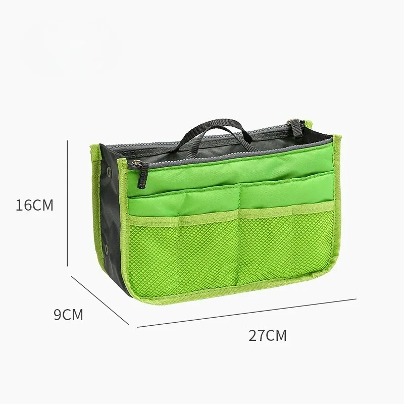 sac de rangement cosmétique pour femme, organiseur de voyage en nylon, sac à main pliable grande capacité, sac de rangement intérieur, pochette de maquillage