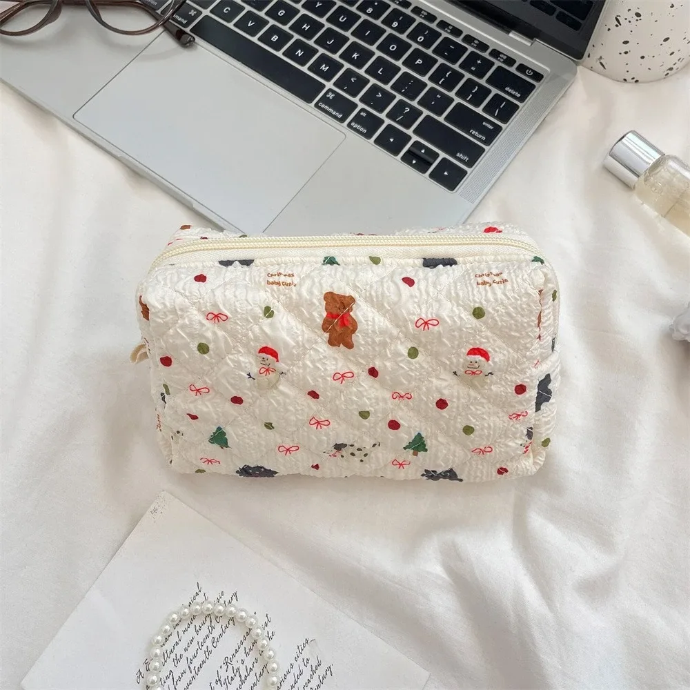 sac de maquillage à fleurs roses pour femmes, mignon, organisateur de voyage, pièces de monnaie cosmétiques, pochette pour filles, sacs à cosmétiques carrés à fermeture éclair de dessin animé mignon