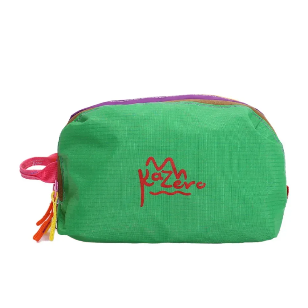 trousse polyester multicouche bandes colorées trousse toilette voyage cosmétiques bleu noir beige marron pochettes multi fonctions