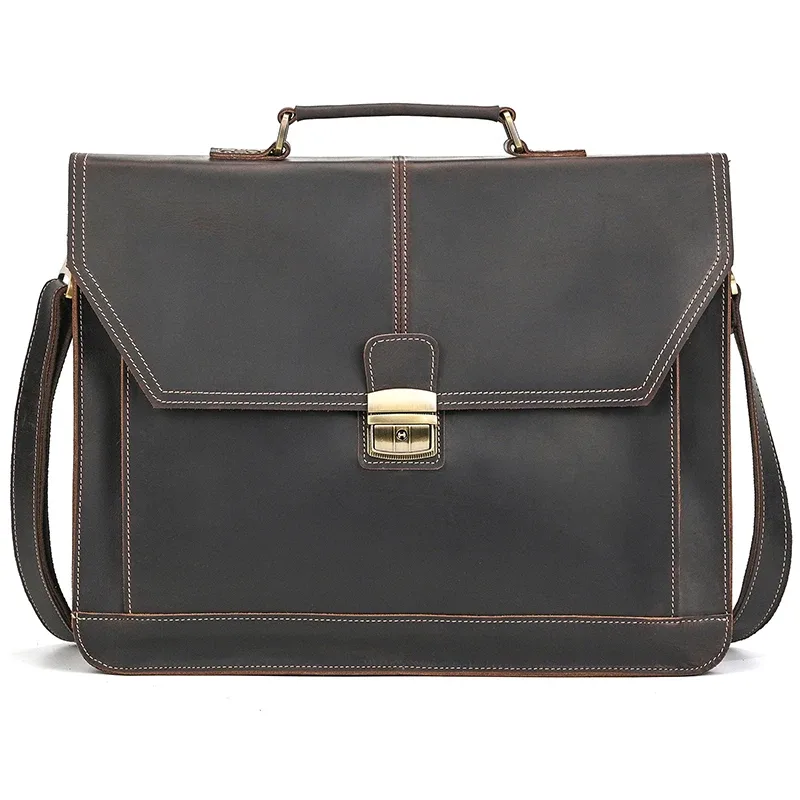 sacoche pour ordinateur portable de haute qualité pour hommes, nouvelle collection 2026, sacoche en cuir véritable, sac à bandoulière en cuir de vache véritable pour hommes